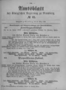 Amtsblatt der Königlichen Preussischen Regierung zu Bromberg. 1899.03.23 No.12