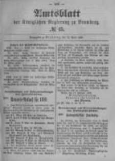 Amtsblatt der Königlichen Preussischen Regierung zu Bromberg. 1899.04.13 No.15