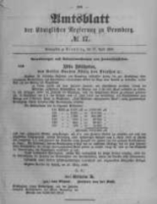 Amtsblatt der K&ouml;niglichen Preussischen Regierung zu Bromberg. 1899.04.27 No.17