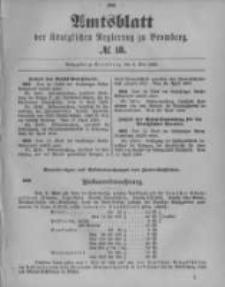 Amtsblatt der K&ouml;niglichen Preussischen Regierung zu Bromberg. 1899.05.04 No.18