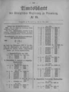 Amtsblatt der K&ouml;niglichen Preussischen Regierung zu Bromberg. 1899.05.11 No.19