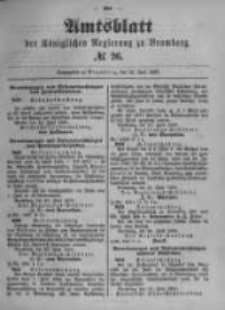 Amtsblatt der K&ouml;niglichen Preussischen Regierung zu Bromberg. 1899.06.29 No.26