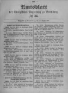 Amtsblatt der K&ouml;niglichen Preussischen Regierung zu Bromberg. 1899.08.17 No.33