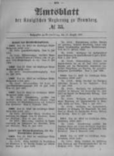 Amtsblatt der Königlichen Preussischen Regierung zu Bromberg. 1899.08.17 No.33