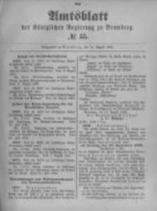 Amtsblatt der K&ouml;niglichen Preussischen Regierung zu Bromberg. 1899.08.31 No.35