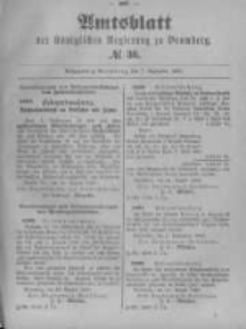 Amtsblatt der K&ouml;niglichen Preussischen Regierung zu Bromberg. 1899.09.07 No.36