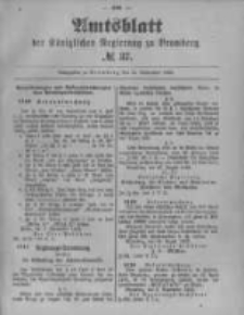 Amtsblatt der Königlichen Preussischen Regierung zu Bromberg. 1899.09.14 No.37