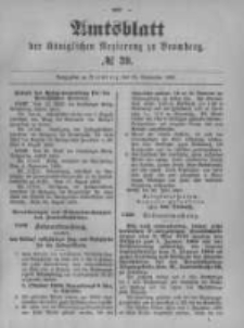 Amtsblatt der K&ouml;niglichen Preussischen Regierung zu Bromberg. 1899.09.28 No.39