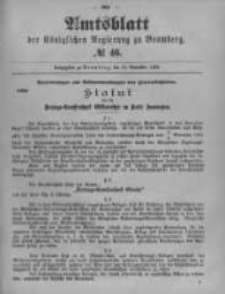 Amtsblatt der K&ouml;niglichen Preussischen Regierung zu Bromberg. 1899.11.16 No.46