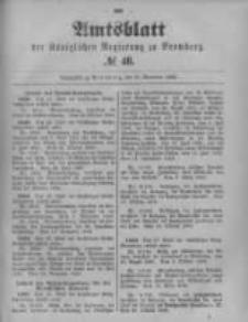 Amtsblatt der K&ouml;niglichen Preussischen Regierung zu Bromberg. 1899.11.30 No.48