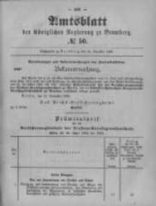 Amtsblatt der Königlichen Preussischen Regierung zu Bromberg. 1899.12.14 No.50