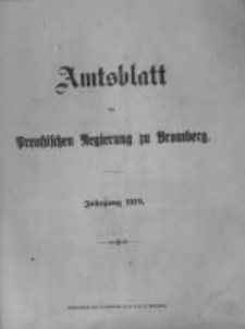 Amtsblatt der K&ouml;niglichen Preussischen Regierung zu Bromberg. 1919.01.04 No.1
