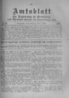 Amtsblatt der K&ouml;niglichen Preussischen Regierung zu Bromberg. 1919.03.08 No.17
