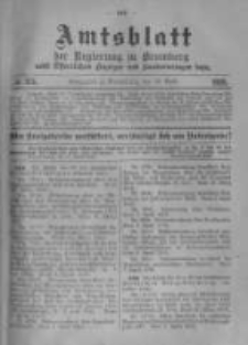 Amtsblatt der Königlichen Preussischen Regierung zu Bromberg. 1919.04.19 No.25