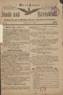 Wreschener Stadt und Kreisblatt: amtlicher Anzeiger f&uuml;r Wreschen, Miloslaw, Strzalkowo und Umgegend 1900.01.03 Nr1