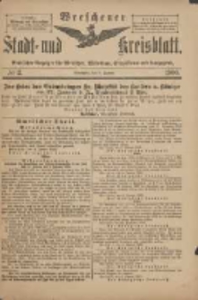 Wreschener Stadt und Kreisblatt: amtlicher Anzeiger f&uuml;r Wreschen, Miloslaw, Strzalkowo und Umgegend 1900.01.06 Nr2