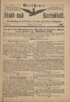 Wreschener Stadt und Kreisblatt: amtlicher Anzeiger f&uuml;r Wreschen, Miloslaw, Strzalkowo und Umgegend 1900.01.13 Nr4