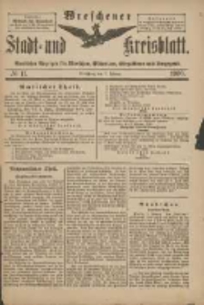 Wreschener Stadt und Kreisblatt: amtlicher Anzeiger f&uuml;r Wreschen, Miloslaw, Strzalkowo und Umgegend 1900.02.07 Nr11