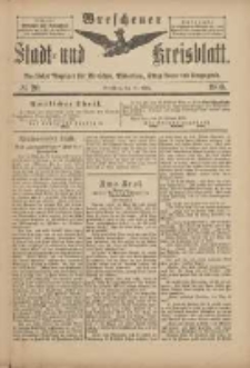 Wreschener Stadt und Kreisblatt: amtlicher Anzeiger f&uuml;r Wreschen, Miloslaw, Strzalkowo und Umgegend 1900.03.10 Nr20