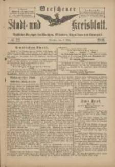 Wreschener Stadt und Kreisblatt: amtlicher Anzeiger f&uuml;r Wreschen, Miloslaw, Strzalkowo und Umgegend 1900.03.17 Nr22