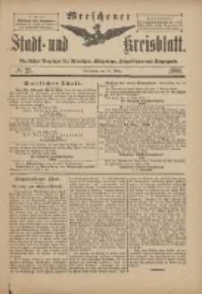 Wreschener Stadt und Kreisblatt: amtlicher Anzeiger f&uuml;r Wreschen, Miloslaw, Strzalkowo und Umgegend 1900.03.21 Nr23