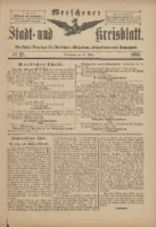 Wreschener Stadt und Kreisblatt: amtlicher Anzeiger für Wreschen, Miloslaw, Strzalkowo und Umgegend 1900.03.21 Nr23