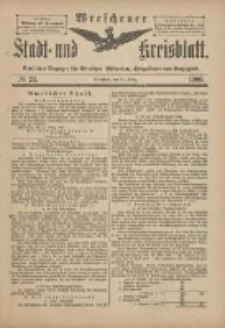 Wreschener Stadt und Kreisblatt: amtlicher Anzeiger f&uuml;r Wreschen, Miloslaw, Strzalkowo und Umgegend 1900.03.24 Nr24