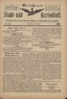 Wreschener Stadt und Kreisblatt: amtlicher Anzeiger f&uuml;r Wreschen, Miloslaw, Strzalkowo und Umgegend 1900.04.28 Nr34