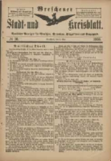 Wreschener Stadt und Kreisblatt: amtlicher Anzeiger f&uuml;r Wreschen, Miloslaw, Strzalkowo und Umgegend 1900.05.05 Nr36