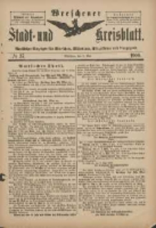 Wreschener Stadt und Kreisblatt: amtlicher Anzeiger f&uuml;r Wreschen, Miloslaw, Strzalkowo und Umgegend 1900.05.09 Nr37