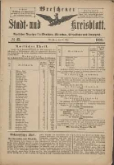 Wreschener Stadt und Kreisblatt: amtlicher Anzeiger f&uuml;r Wreschen, Miloslaw, Strzalkowo und Umgegend 1900.05.26 Nr42