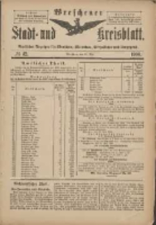 Wreschener Stadt und Kreisblatt: amtlicher Anzeiger für Wreschen, Miloslaw, Strzalkowo und Umgegend 1900.05.26 Nr42