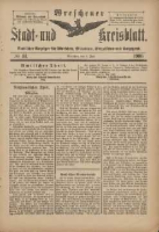 Wreschener Stadt und Kreisblatt: amtlicher Anzeiger f&uuml;r Wreschen, Miloslaw, Strzalkowo und Umgegend 1900.06.02 Nr44