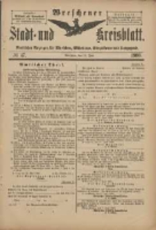 Wreschener Stadt und Kreisblatt: amtlicher Anzeiger für Wreschen, Miloslaw, Strzalkowo und Umgegend 1900.06.13 Nr47
