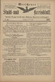 Wreschener Stadt und Kreisblatt: amtlicher Anzeiger f&uuml;r Wreschen, Miloslaw, Strzalkowo und Umgegend 1900.06.16 Nr48
