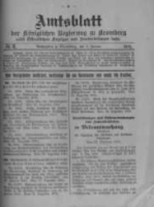 Amtsblatt der K&ouml;niglichen Preussischen Regierung zu Bromberg. 1916.01.08 No.2