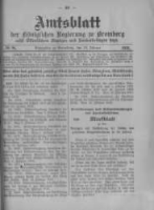 Amtsblatt der K&ouml;niglichen Preussischen Regierung zu Bromberg. 1916.02.19 No.8