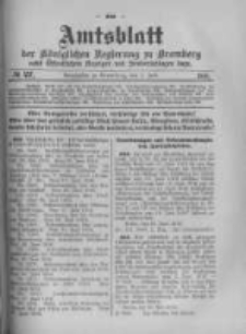 Amtsblatt der K&ouml;niglichen Preussischen Regierung zu Bromberg. 1916.07.01 No.27