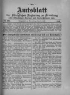 Amtsblatt der K&ouml;niglichen Preussischen Regierung zu Bromberg. 1916.07.08 No.28