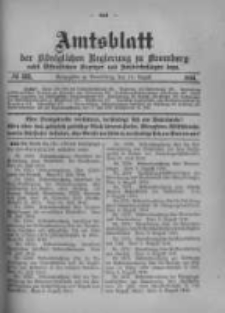 Amtsblatt der K&ouml;niglichen Preussischen Regierung zu Bromberg. 1916.08.12 No.33