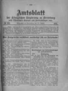 Amtsblatt der K&ouml;niglichen Preussischen Regierung zu Bromberg. 1916.08.19 No.34