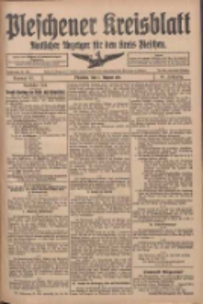 Pleschener Kreisblatt: Amtlicher Anzeiger f&uuml;r den Kreis Pleschen 1917.08.01 Jg.65 Nr61