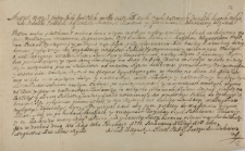 Uniwersał Augusta II do woj. poznańskiego wyznaczający termin sejmiku w Środzie na 12.06.1711