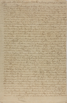 Copia listu Imci prymasa do Kr&oacute;la Imci d. 7 augusta 1714