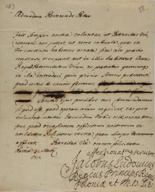 List Jakuba Ludwika Sobieskiego do gwardianowi OO Kapucynów w Warszawie z 31.03.1717