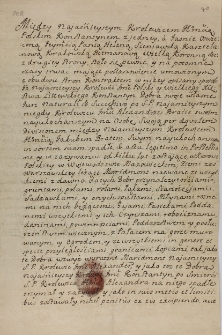 Kontrakt resignationis Marymontu cum attinentiis in rem JW Heleny Sieniawski, kaszt. krak: hetm: w. kor. przez Nayiasn Konstantyna kr&oacute;lewicza polskiego 1720
