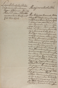 Literae ad Excellentissimum Dominum Supremum Cancellarium Regni Bohemiae, a ministris status ad latus S.R.Mttis existentibus a Białystok 21.12.1726