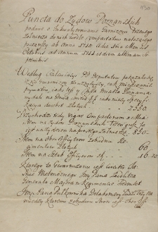 Punkta do Żyd&oacute;w poznańskich podane o inkwateryowanie garnizonu trzeciego, żołnierza do nich wedle compaktat&oacute;w należącego, począwszy ab anno 1710 a dnie 1ma mensis octobris ad annum 1711 et diem ultimam septembris