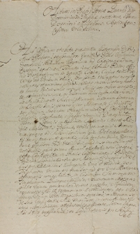 Protestacya Krzysztof Gronowski, tenutarius bonorum regalium ad capitaneatum Pysdrensem pertinen; contra Korff [Ernest] vexilliferum anno 1711