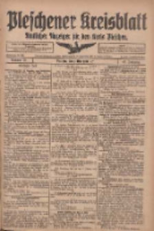 Pleschener Kreisblatt: Amtlicher Anzeiger f&uuml;r den Kreis Pleschen 1917.11.07 Jg.65 Nr89